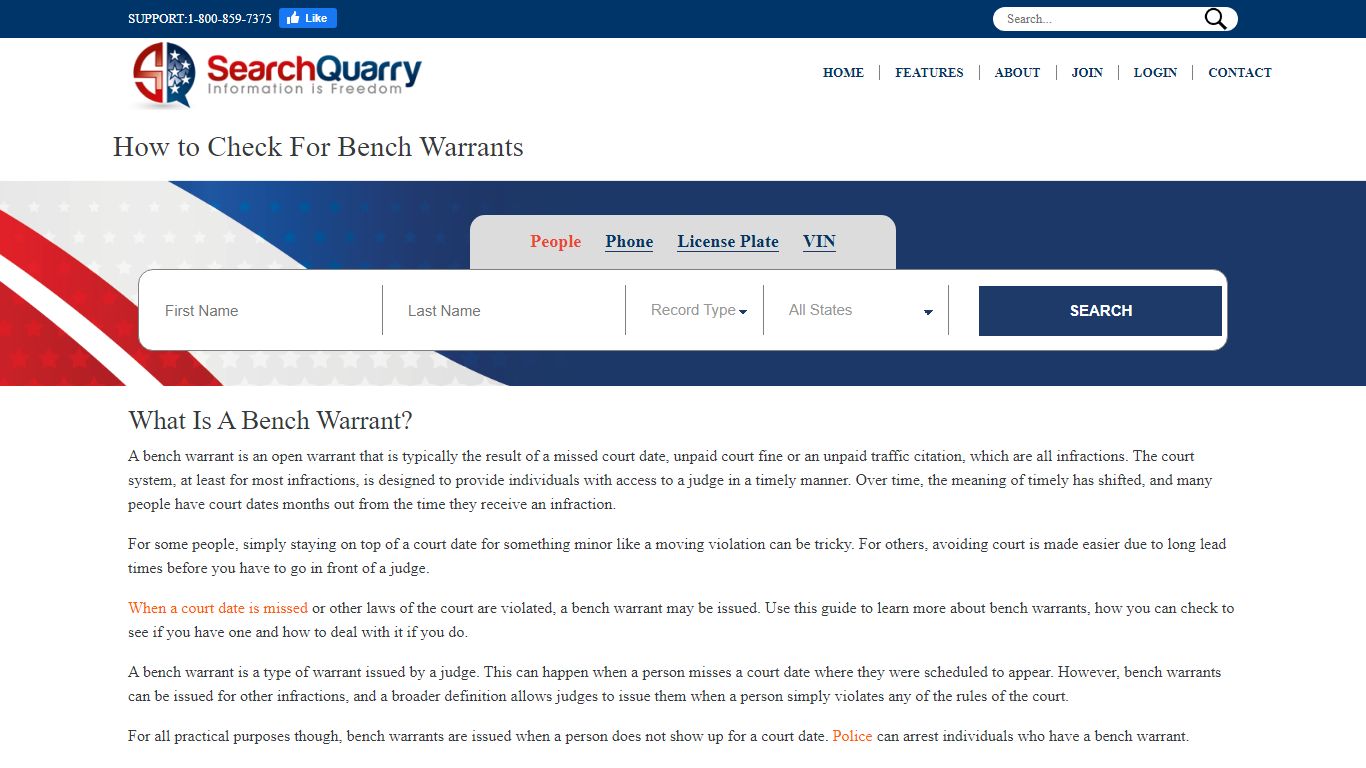 How to Check For Bench Warrants Online | Enter a Name & Search